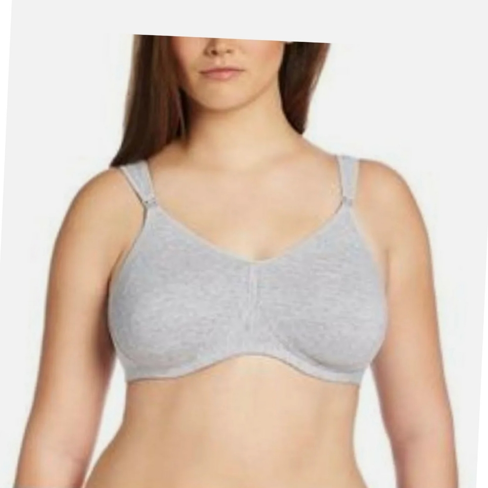 Loving Women's Nursing Wireless Sports Bra - Heather Gray - Size: 36D 38D.